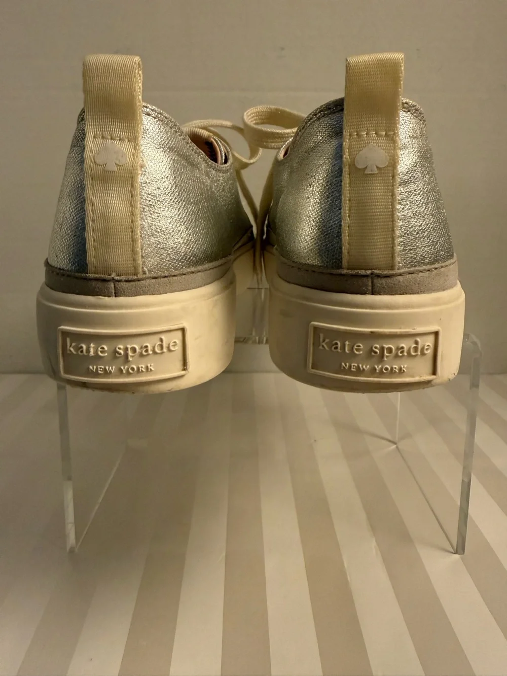 Kate Spade New York Kaia Metallic Platform Sneakers Size 8